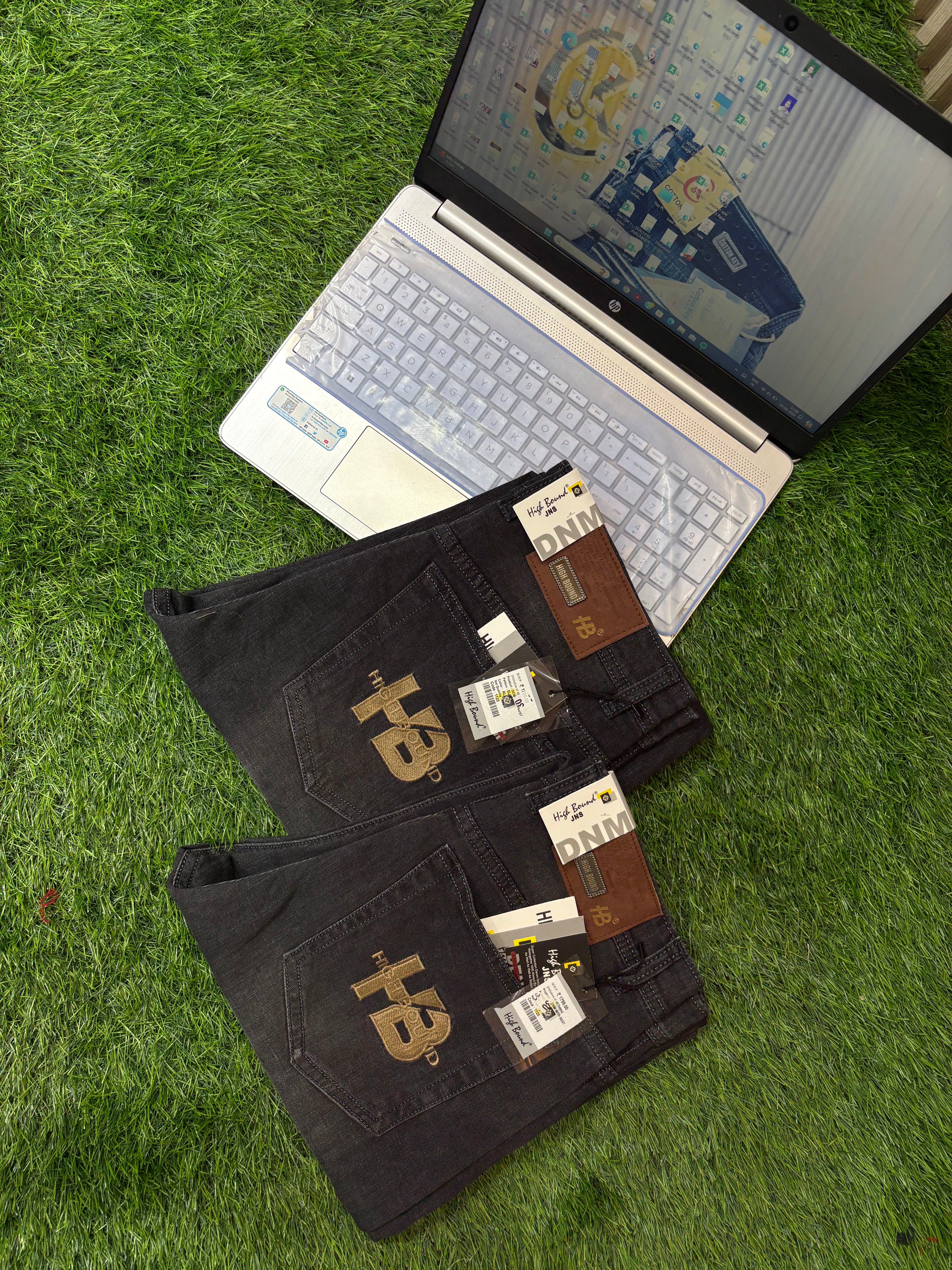 Mens Comfort Jeans Grey Black